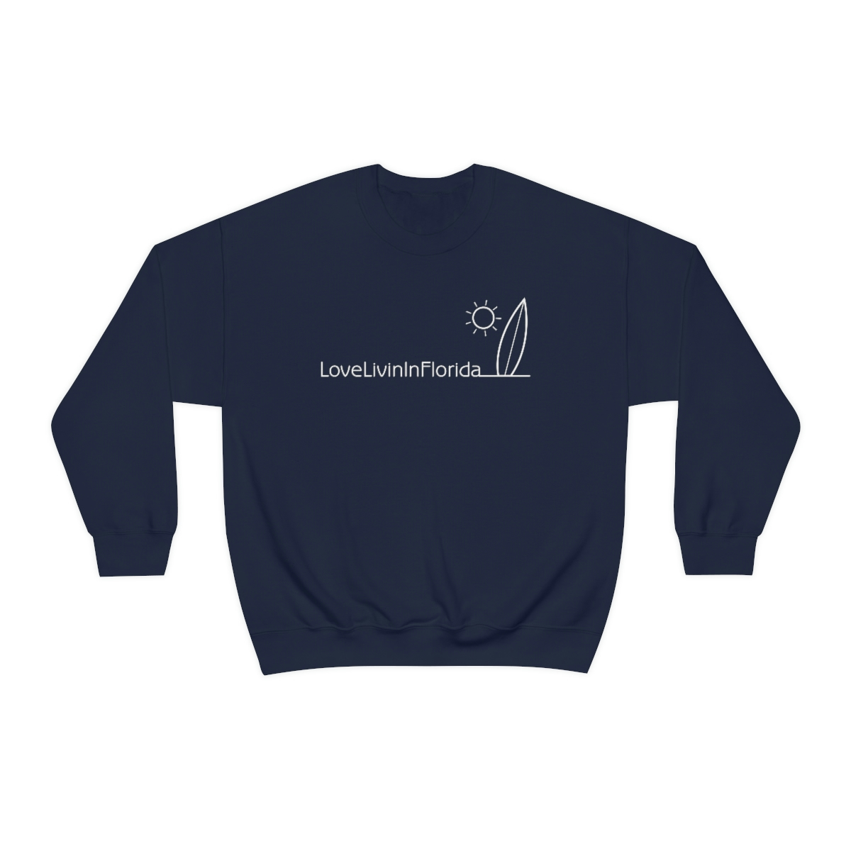 Unisex Heavy Blend Crewneck Sweatshirt Love Livin In Florida Surfboard - Image 64