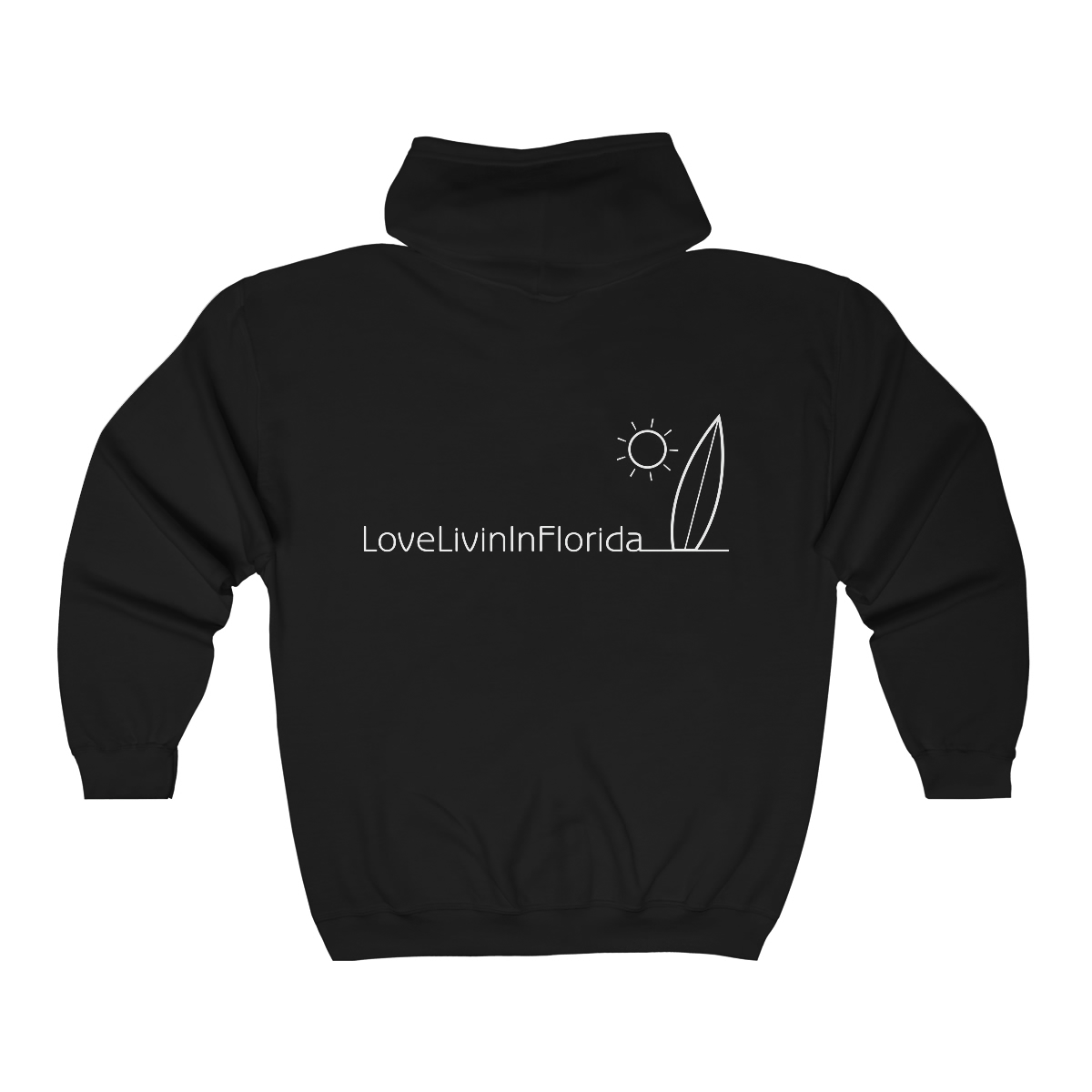 Unisex Heavy Blend Full Zip Hooded Sweatshirt Love Livin In Florida Surfboard - Image 4