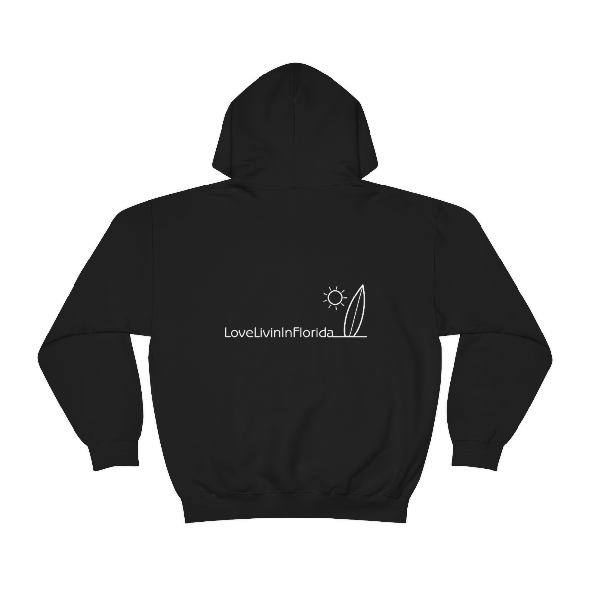 Unisex Medium Blend Hooded Sweatshirt Love Livin In Florida Surfboard - Image 20