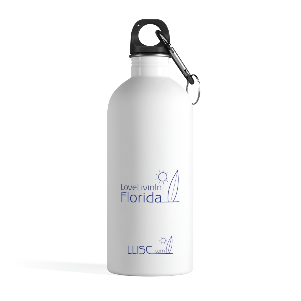 Stainless Steel Water Bottle Love Livin In Florida Surfboard