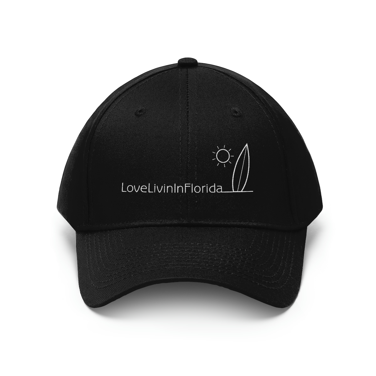 Unisex Twill Hat Love Livin In Florida Surfboard - Image 6