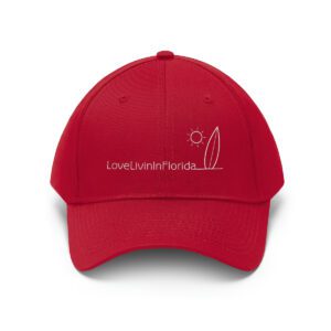 Unisex Twill Hat Love Livin In Florida Surfboard