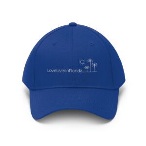 Unisex Twill Hat Love Livin In Florida Palm Trees