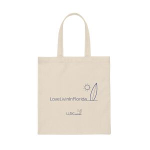 Love Livin In Florida Surfboard Canvas Tote Bag