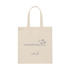 Love Livin In Florida Palm Trees Canvas Tote Bag