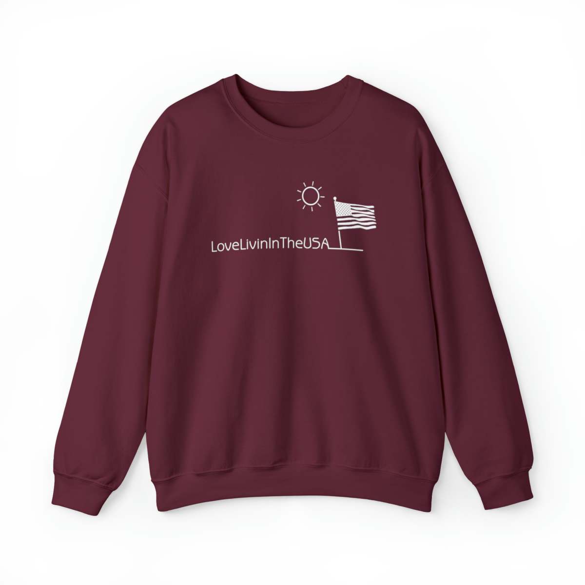 Unisex Heavy Blend Crewneck Sweatshirt Love Livin In The USA - Image 36
