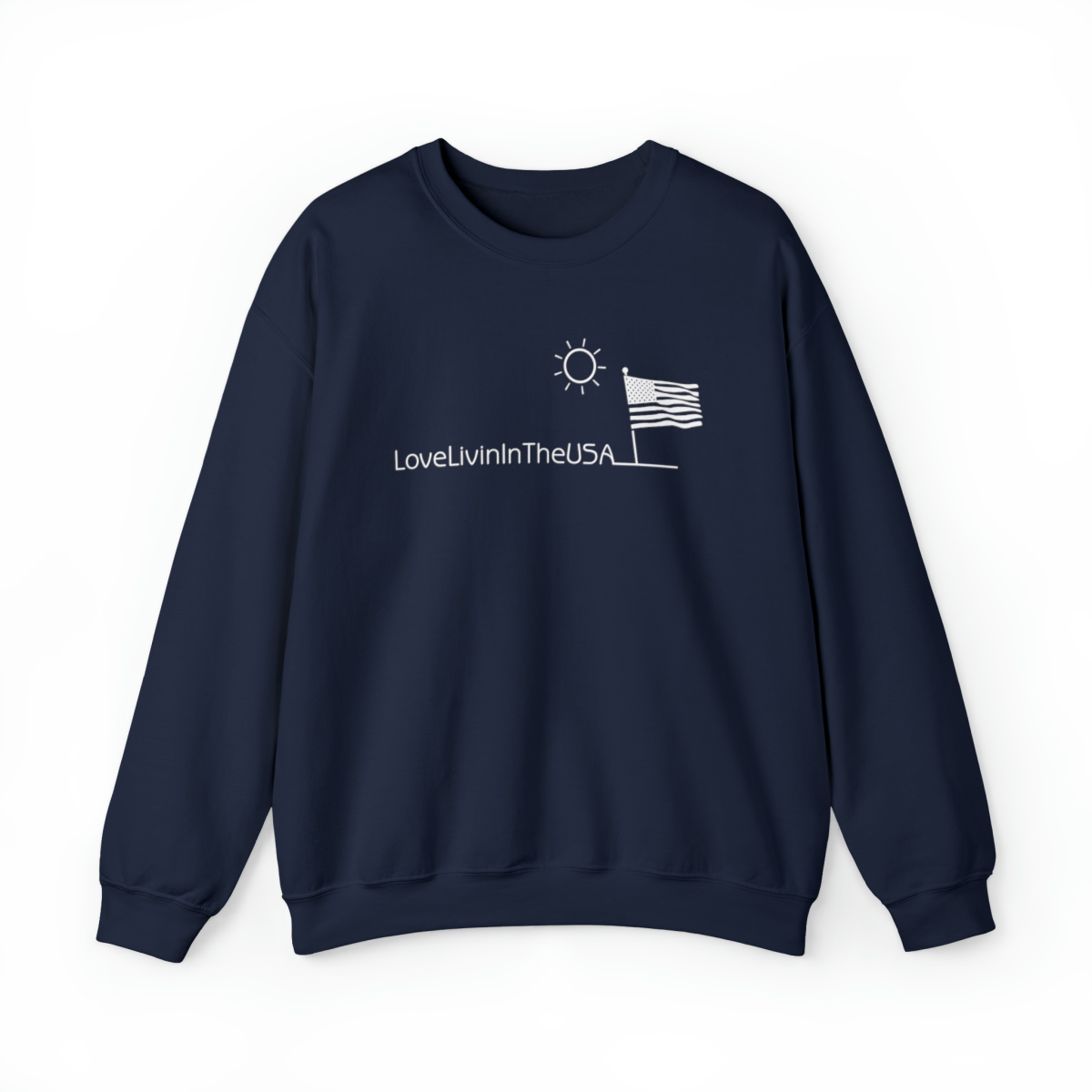 Unisex Heavy Blend Crewneck Sweatshirt Love Livin In The USA - Image 50