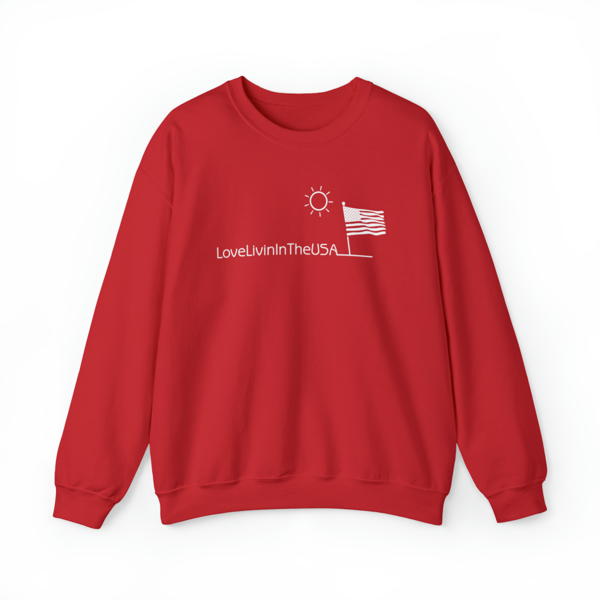 Unisex Heavy Blend Crewneck Sweatshirt Love Livin In The USA - Image 64