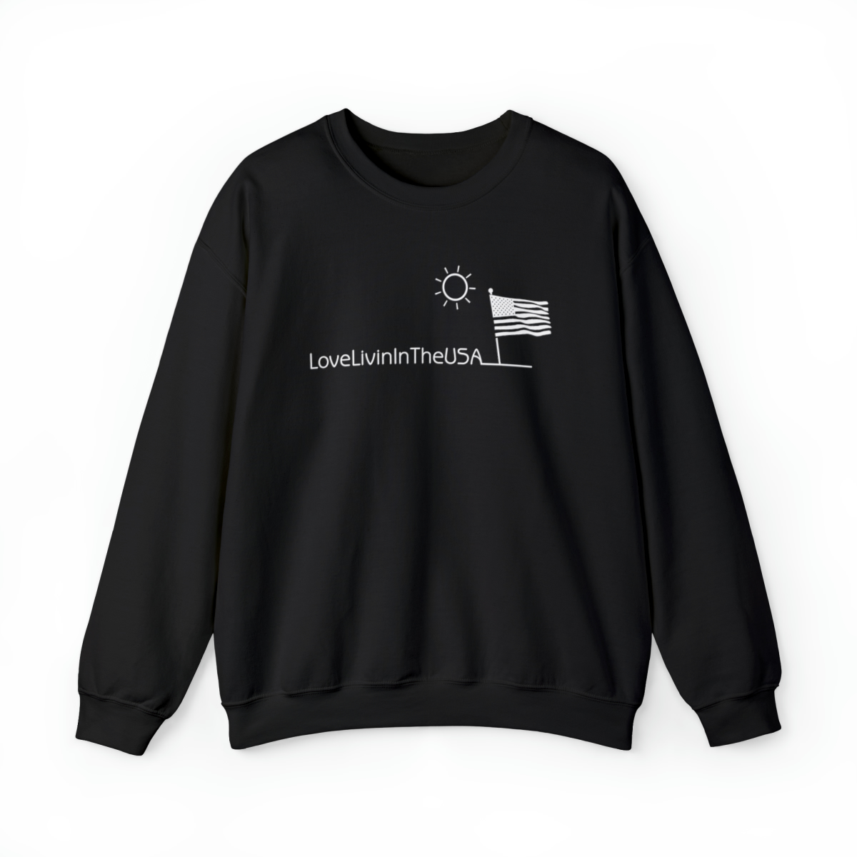 Unisex Heavy Blend Crewneck Sweatshirt Love Livin In The USA - Image 15