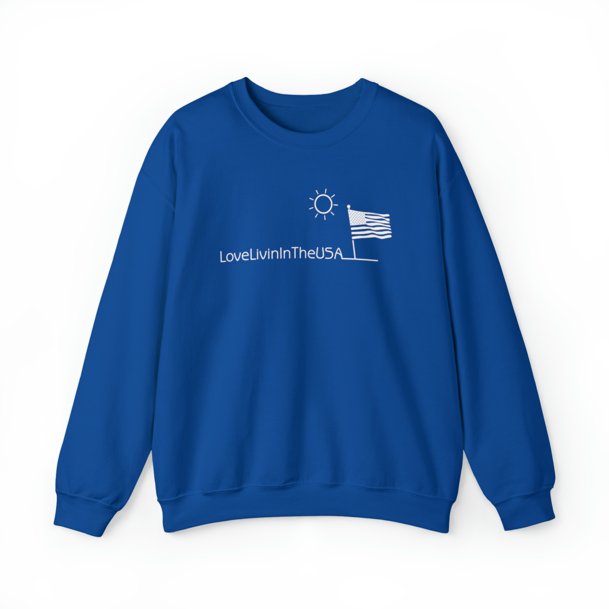 Unisex Heavy Blend Crewneck Sweatshirt Love Livin In The USA