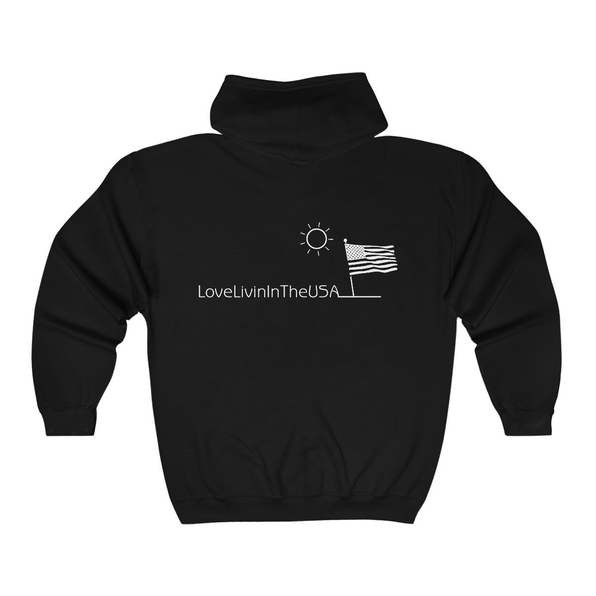 Unisex Heavy Blend Full Zip Hooded Sweatshirt Love Livin In The USA - Image 4