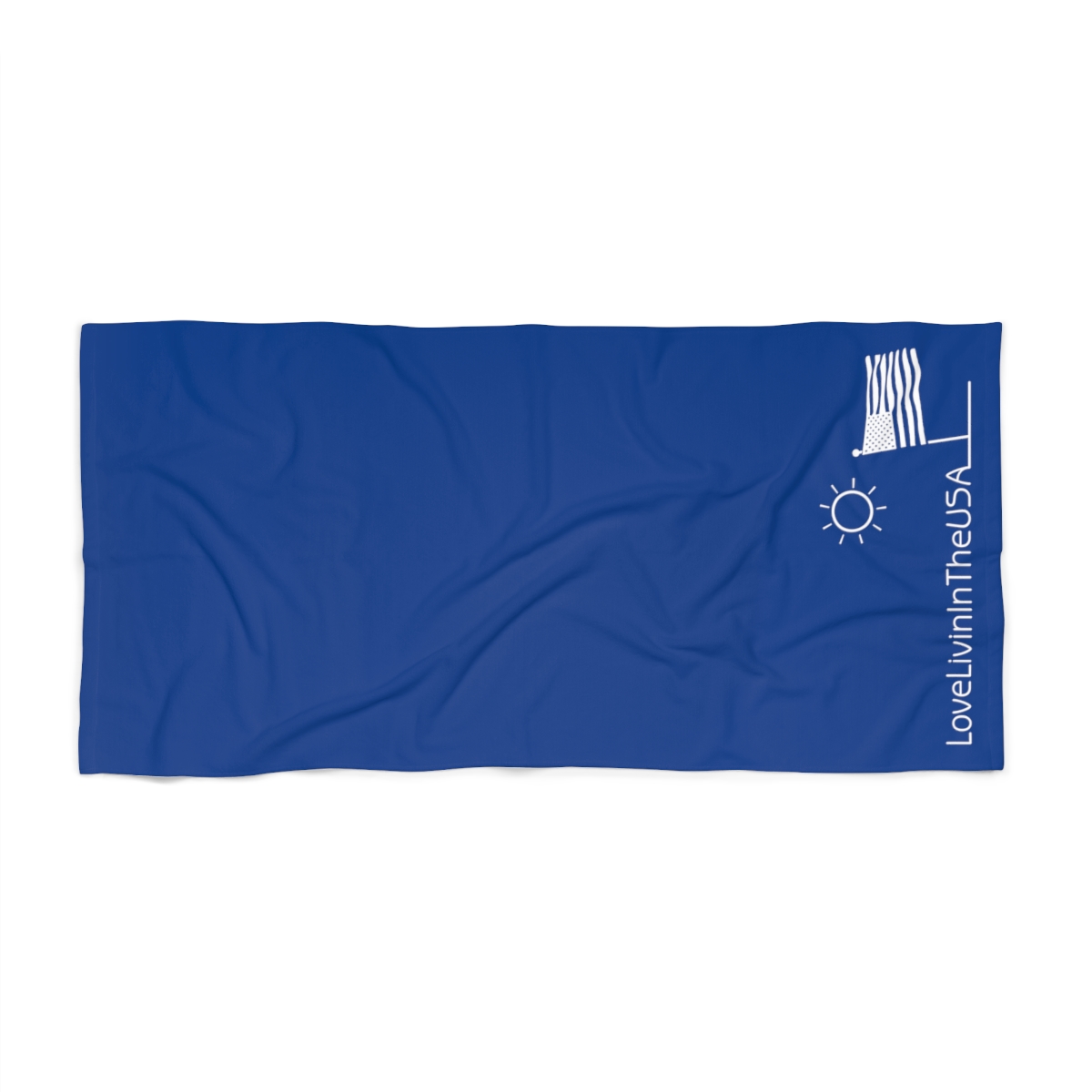 Beach Towel Dark Blue Love Livin In The USA - Image 3