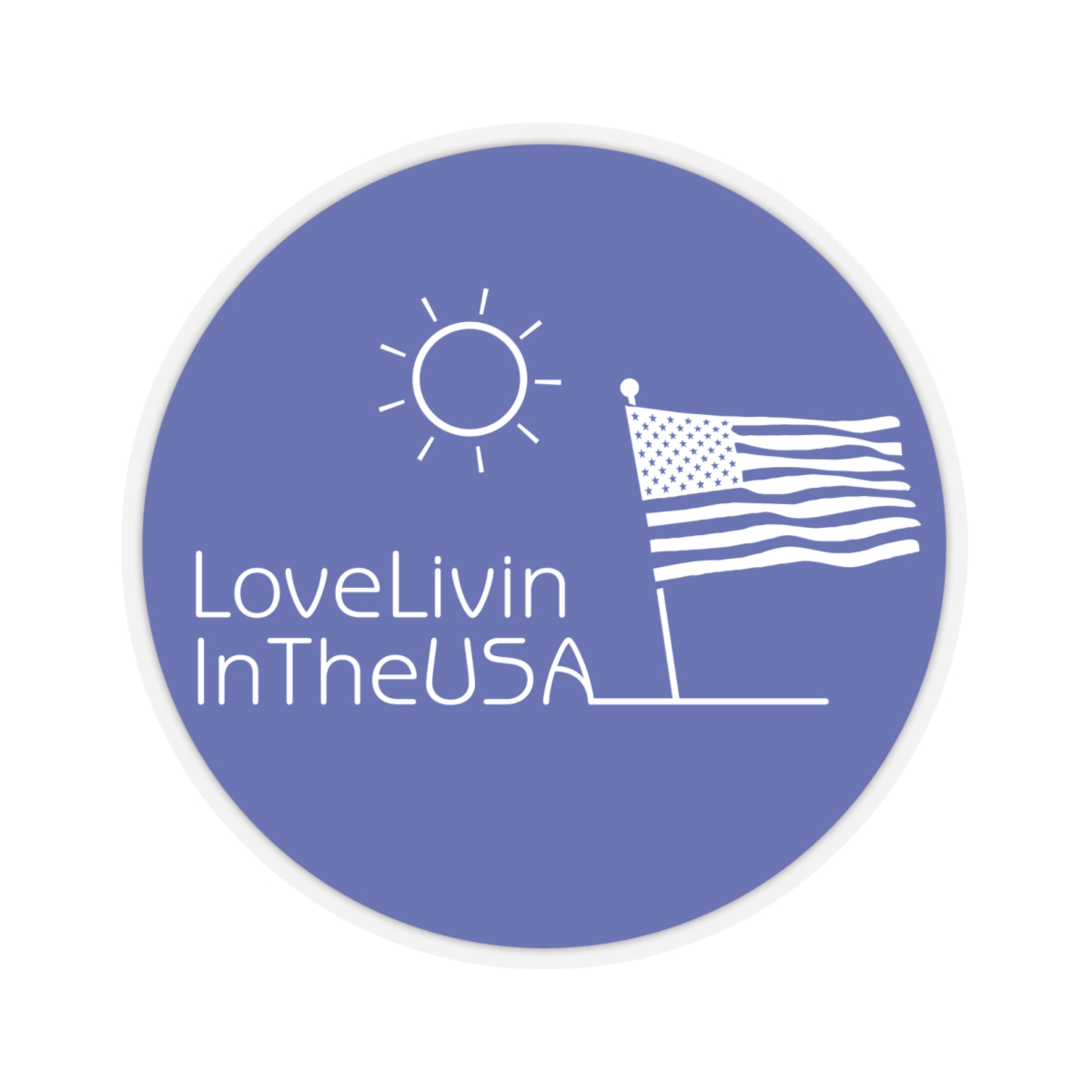 Kiss-Cut Stickers Love Livin In The USA - Image 4