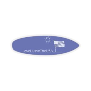 Surfboard Shaped Stickers Love Livin In The USA