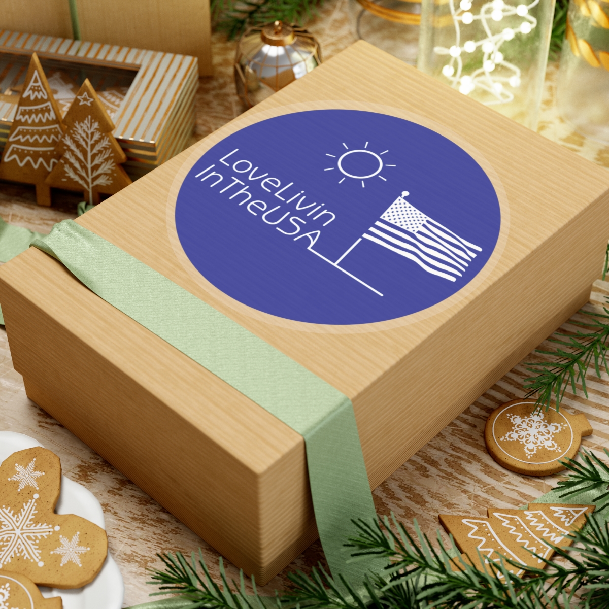 Kiss-Cut Stickers Love Livin In The USA - Image 6