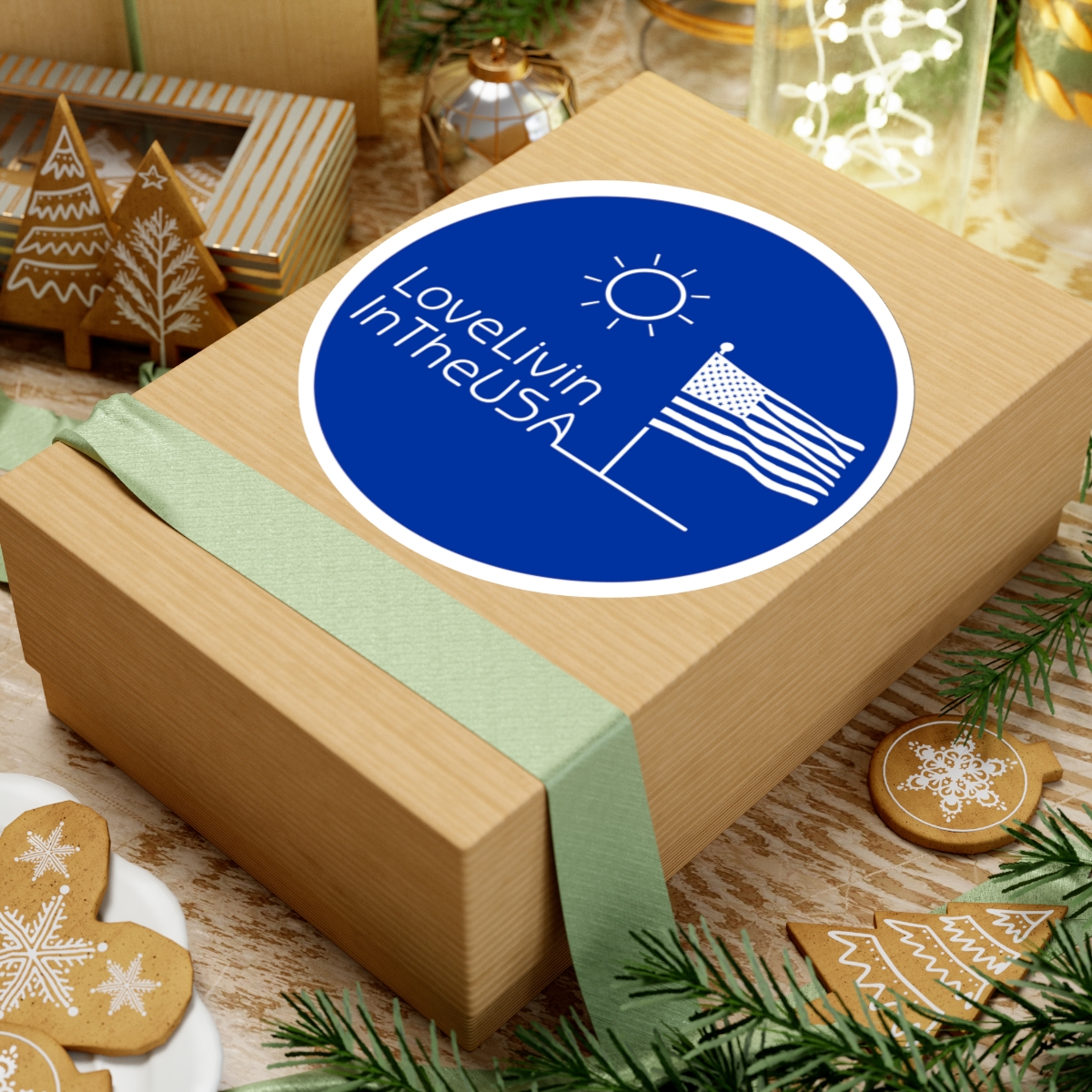 Kiss-Cut Stickers Love Livin In The USA - Image 9