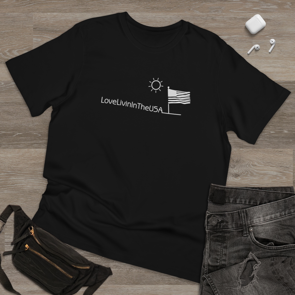 Unisex Deluxe T-shirt Love Livin In The USA - Image 21