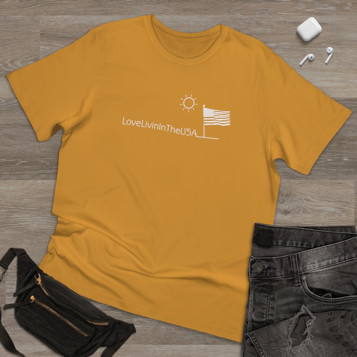 Unisex Deluxe T-shirt Love Livin In The USA - Image 27