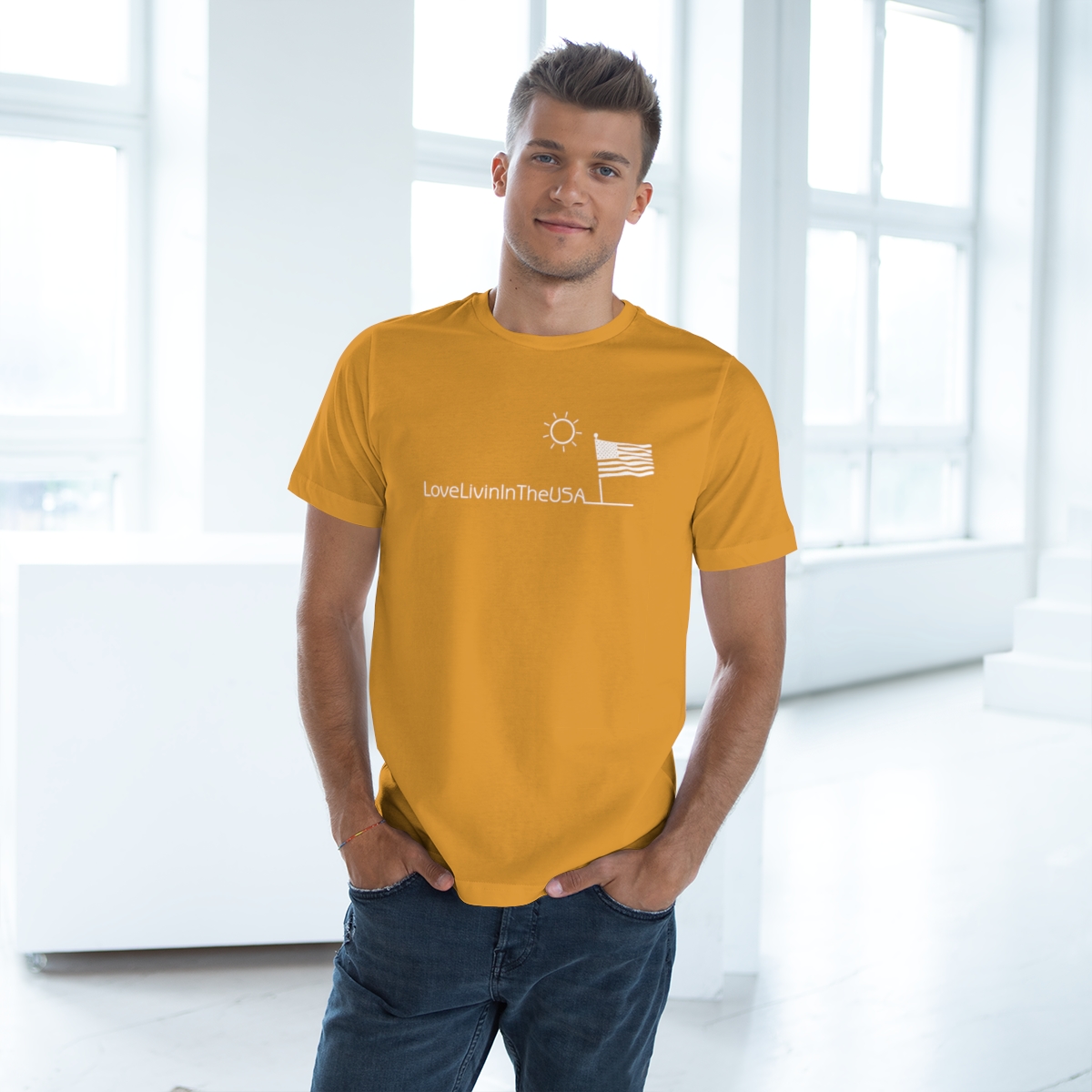 Unisex Deluxe T-shirt Love Livin In The USA - Image 29