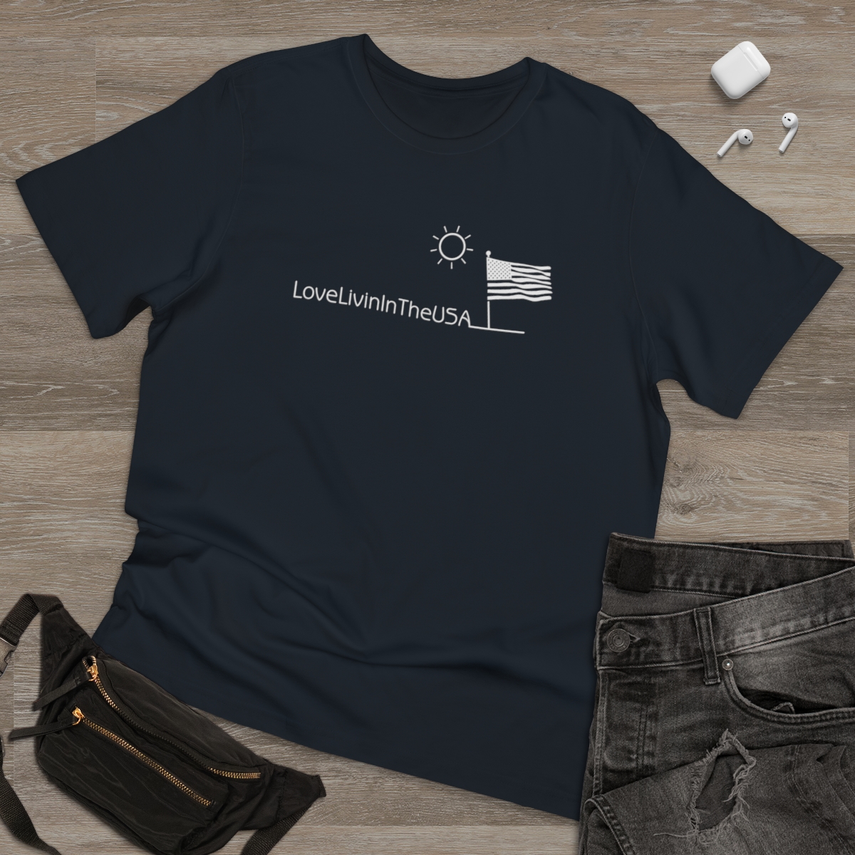 Unisex Deluxe T-shirt Love Livin In The USA - Image 3