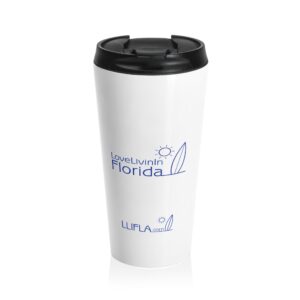 Stainless Steel Travel Mug Love Livin In Florida Surfboard