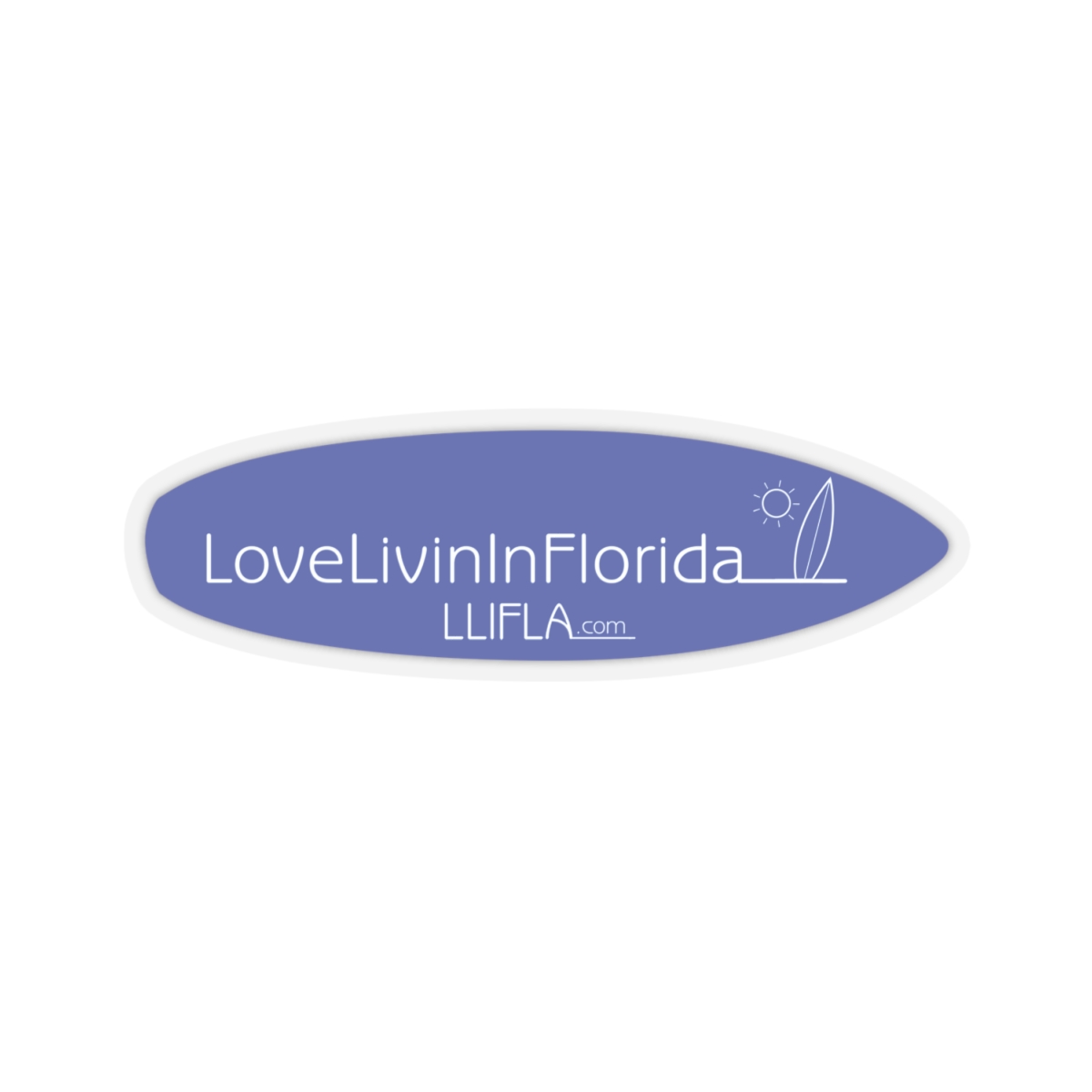 Surfboard Shaped Stickers Love Livin In Florida Surfboard - Image 7