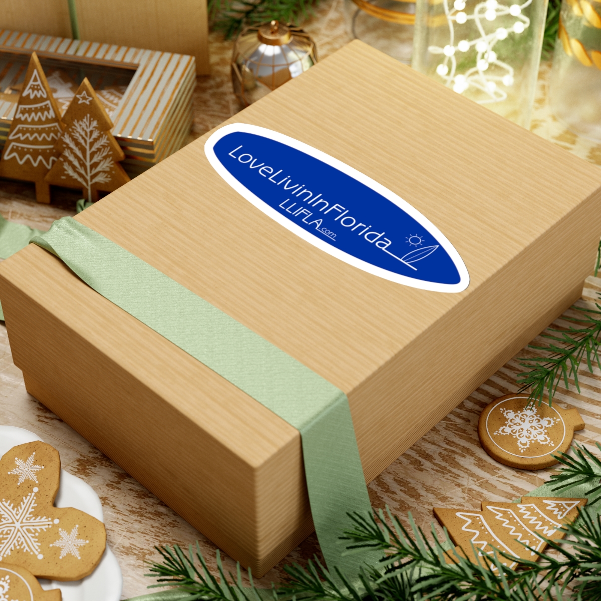 Surfboard Shaped Stickers Love Livin In Florida Surfboard - Image 15