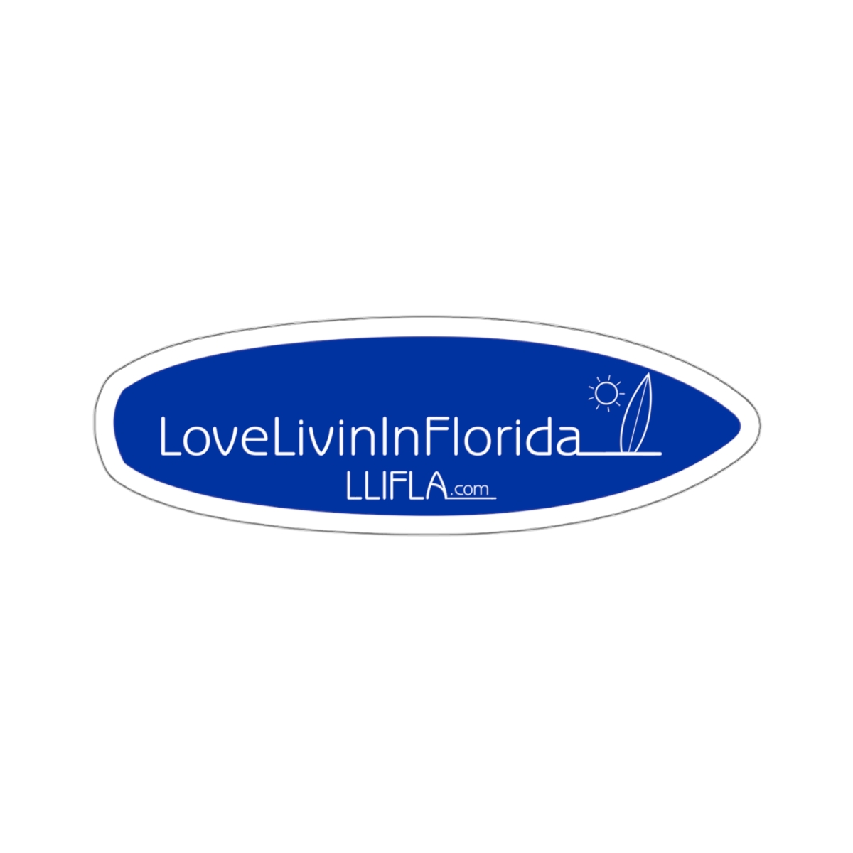 Surfboard Shaped Stickers Love Livin In Florida Surfboard - Image 10