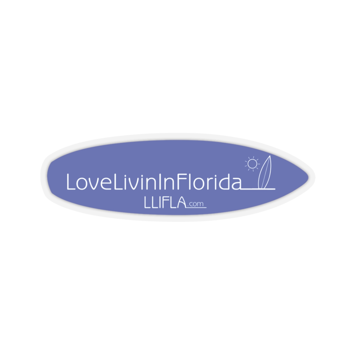 Surfboard Shaped Stickers Love Livin In Florida Surfboard