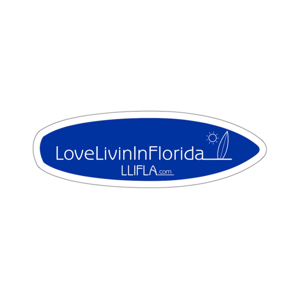 Surfboard Shaped Stickers Love Livin In Florida Surfboard - Image 4