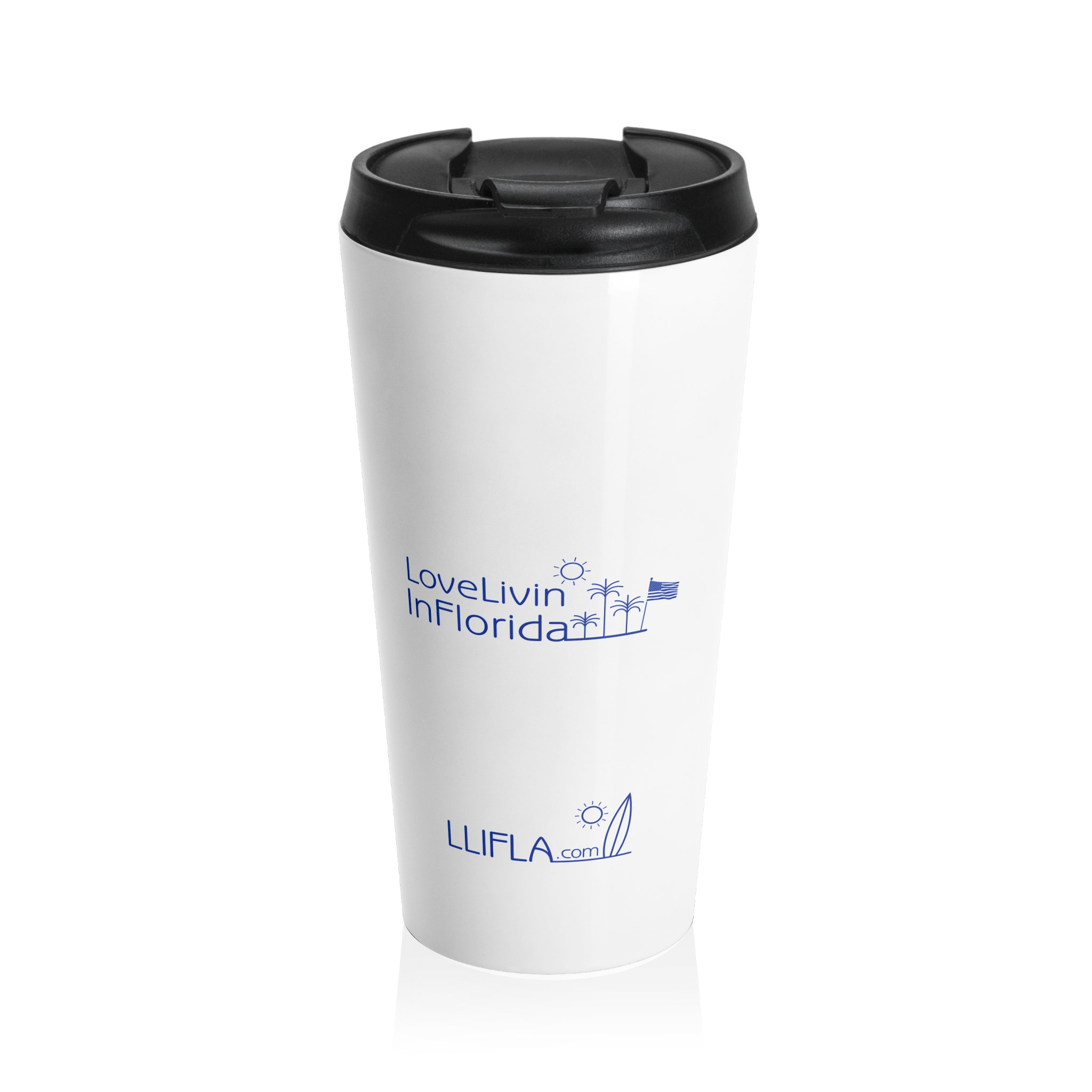 Stainless Steel Travel Mug Love Livin In Florida Palm Trees